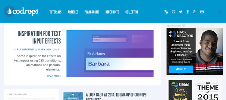 Codrops - Useful resources and inspiration for creative minds